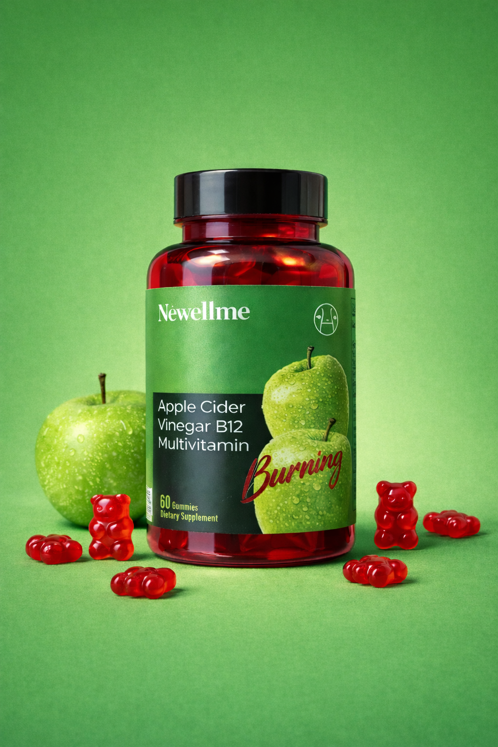 Newellme Apple Cider 60 Gummies - Equilibrio Diario