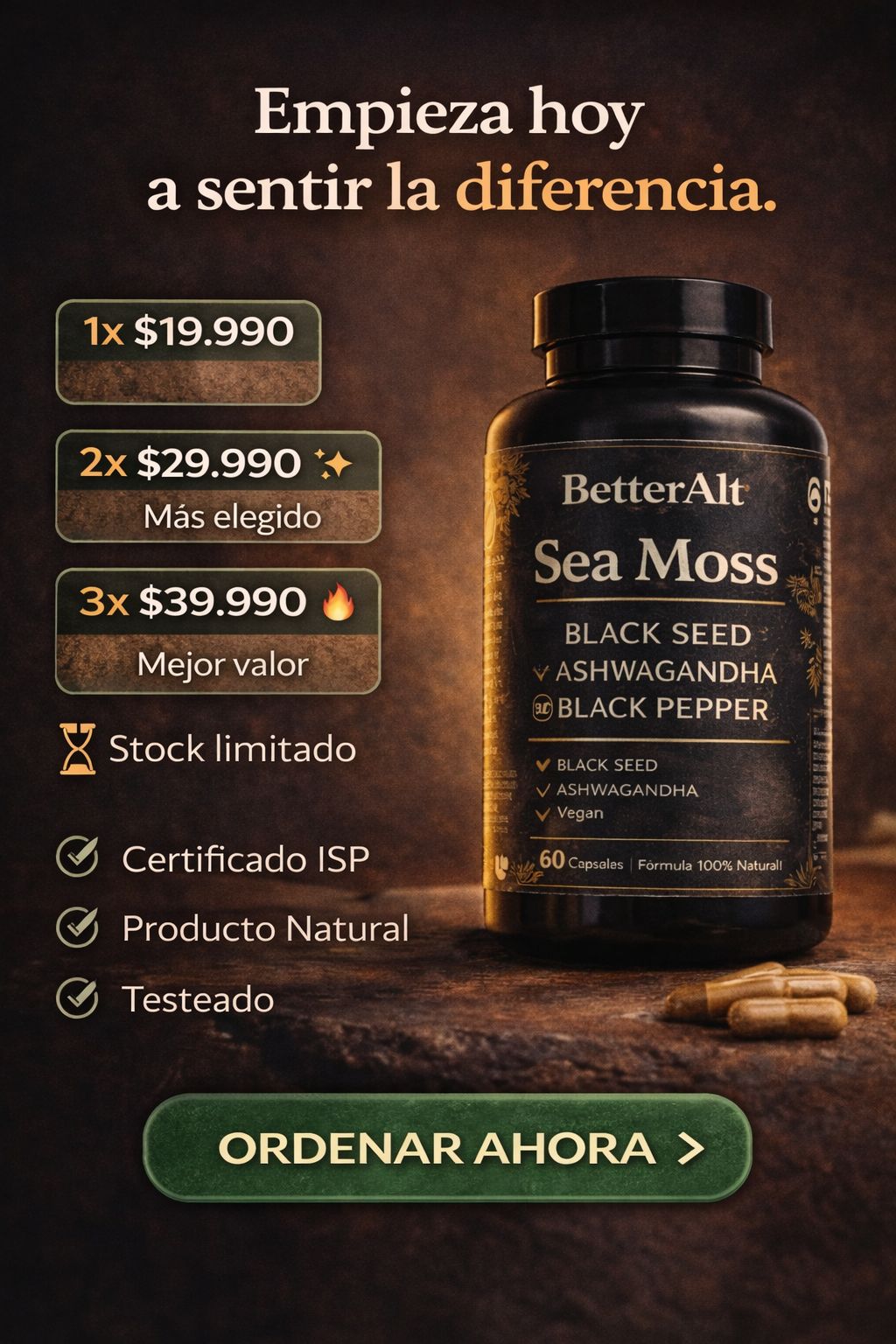 SHILAJIT BETTER ALT - 60 CAPSULAS